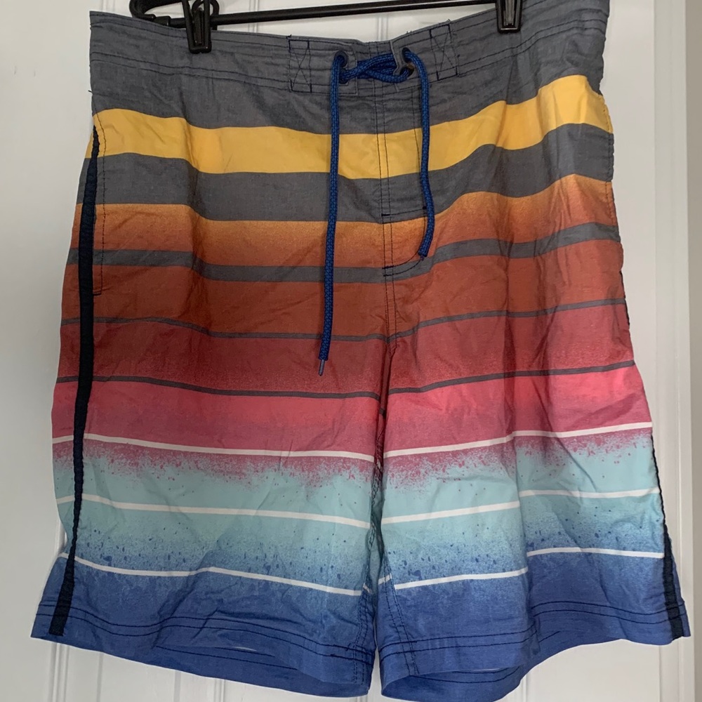 Men’s swim shorts striped trunks